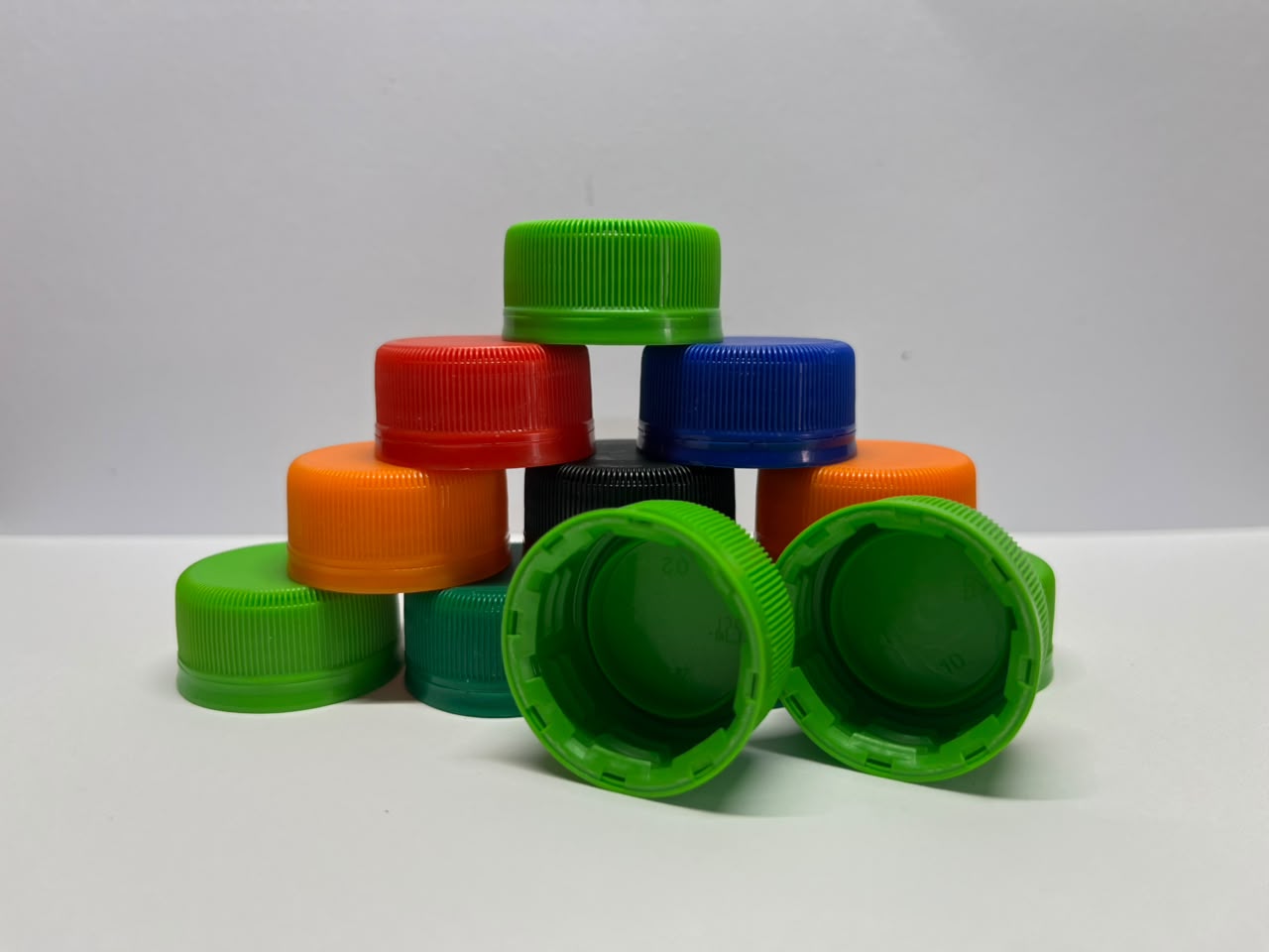 Colourful CSD bottle caps